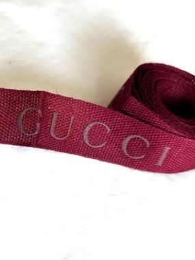 Gucci Wine Red Logo Ribbon
